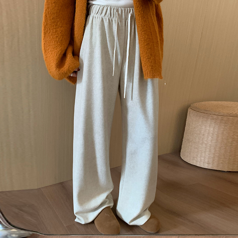 话里舒适笑脸系带裤子