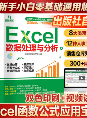 excel函数与公式应用大全 Excel数据处理与分析入门到精通 电脑办公软件教程书电子表格制作wordexcel ppt wps office应用视频书籍