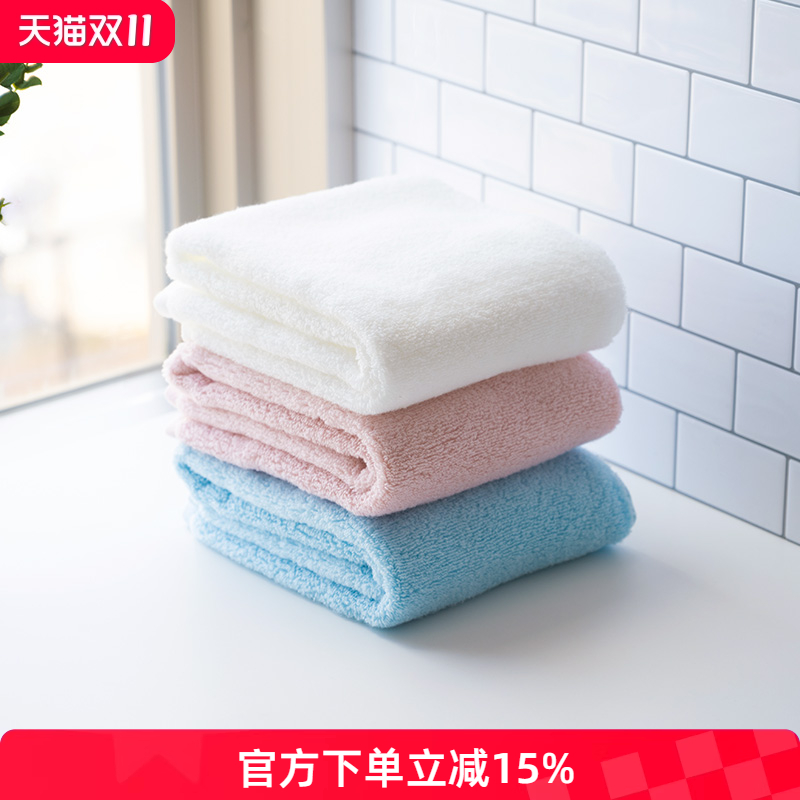 日本oka进口毛巾纯棉洗脸家用儿童全棉男女浴巾柔软吸水敷脸面巾