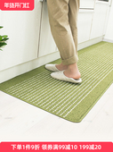 日本oka 进口厨房地垫防滑防油污吸水耐脏脚垫家用可机洗长条地毯