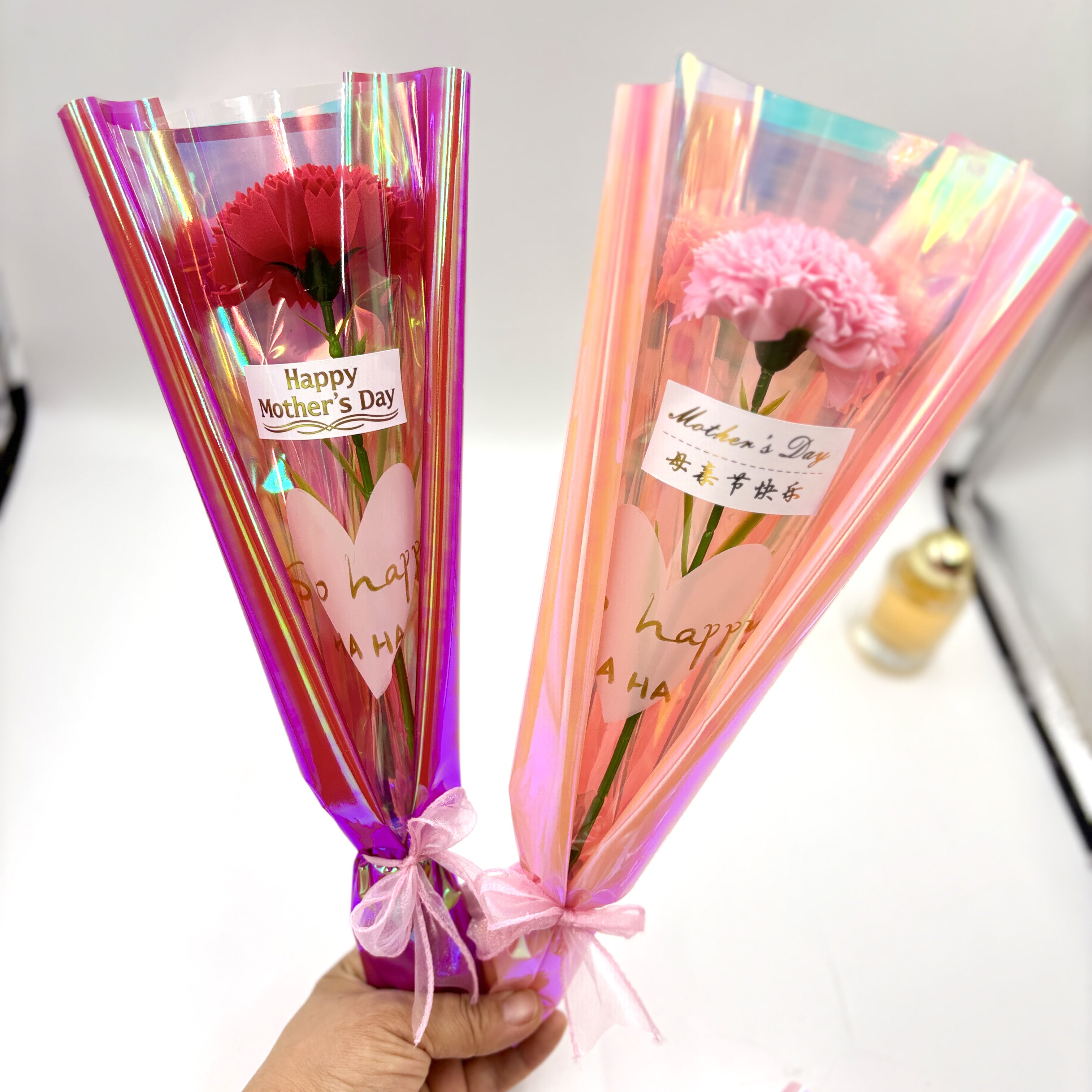 母亲节送妈妈花束康乃馨肥皂花束图片