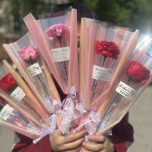 母亲节送妈妈花束康乃馨肥皂花束