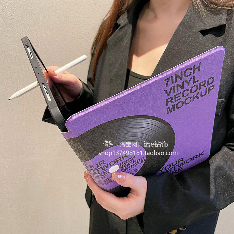 适用于ipad保护壳Air5平板10.9寸Pro11带笔槽10.2可旋转9.7保护套