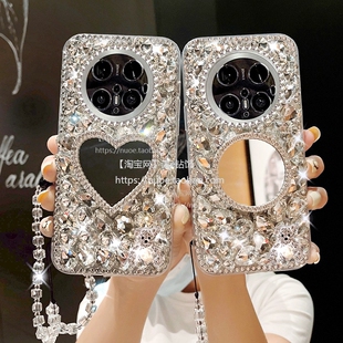 适用于vivoY300手机壳iQOONeo9闪钻X200S奢华Neo7SE全包防摔6个性美妆镜Neo5SE水钻Z10pro+满钻软壳