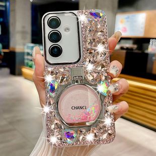 S23FE保护壳S22 适用于三星s24ultra手机壳A55新款 女款 全包防摔s25plus镶钻s22pro高级感s21 水钻 Galaxys24