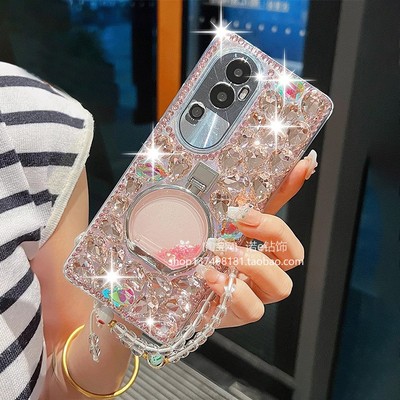 oppo手机壳Reno10满钻12流沙支架