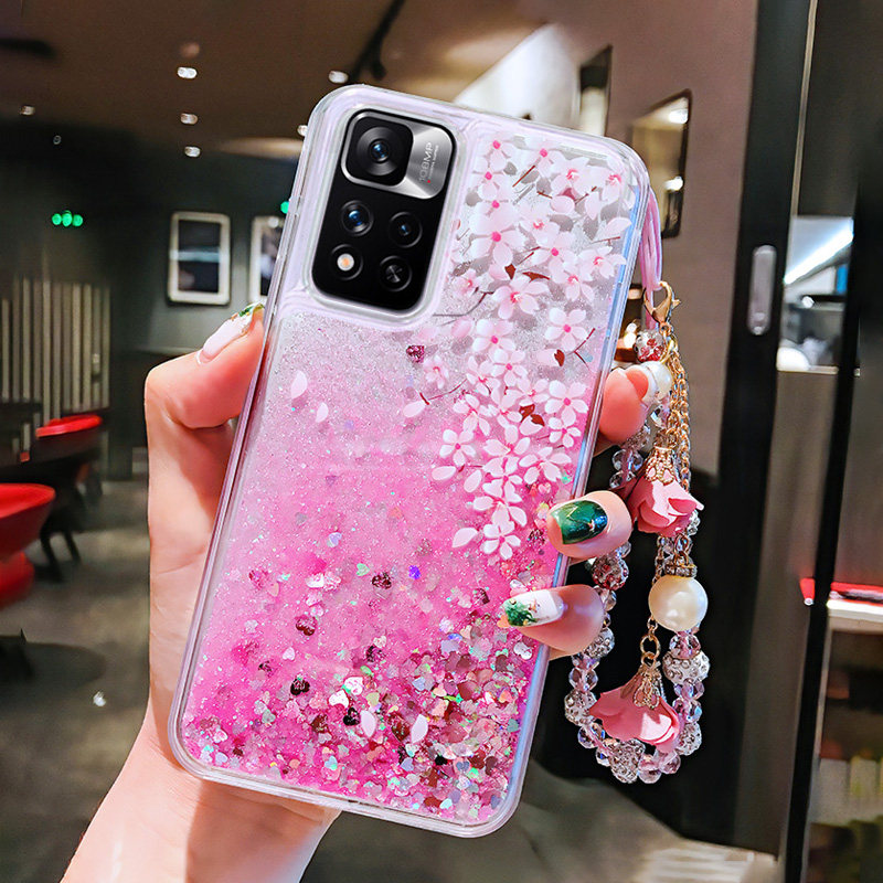 适用于红米note11手机壳note10女Note11pro创意note12液体流沙RedmiNote11保护套防摔