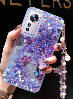 适用于小米12手机壳红米note13小米11T女款14小米11Tpro红米10C闪粉9C彩绘max3液体流沙12女款mi12X防摔软壳