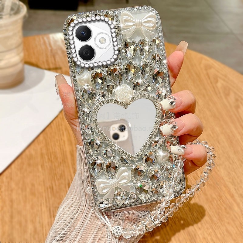 适用荣耀X60i手机壳400新款X70奢华荣耀300水钻200高级感100时尚X50小众 V40轻奢版60Pro散热X30镜子X20爆款