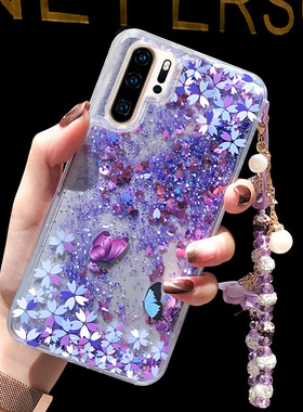 适用于华为P30pro手机壳P60硅胶液体流沙P60pro华为P40华为P50全包边P30Lite防摔p40pro彩绘P50pro