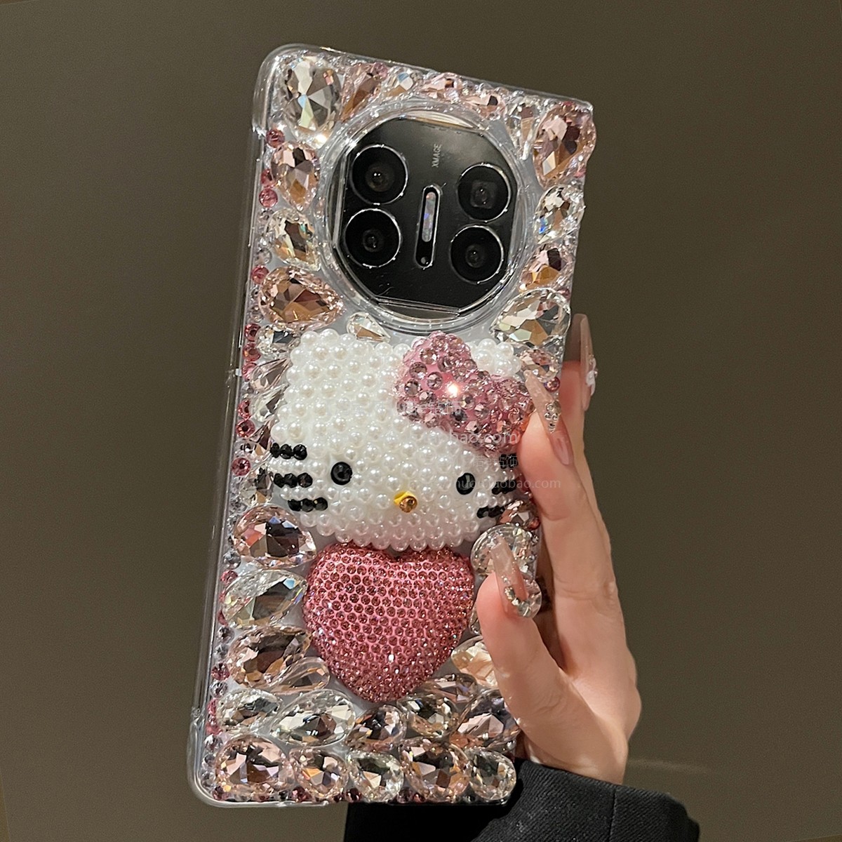 水钻Kitty猫适用华为MateX6折叠屏手机保护壳ins风可爱女款MateX5高档奢华防摔MateX3典藏版网红保护套