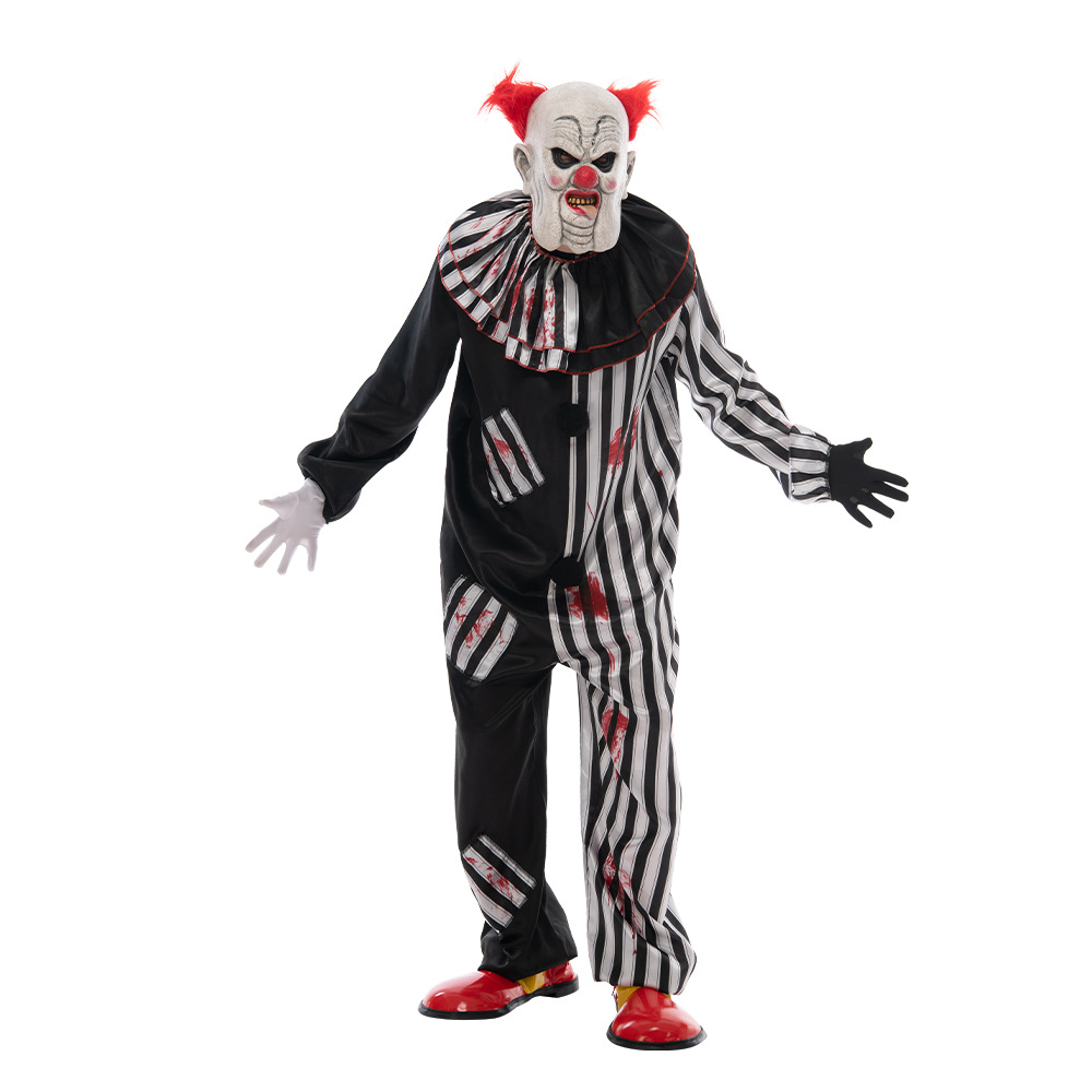 新款万圣节鬼屋披风电影恶魔小丑扮演服装丑陋走秀舞台道具表演服