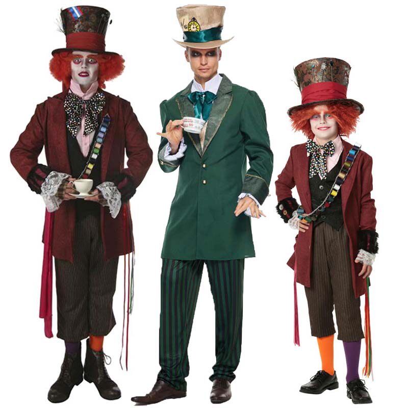 万圣节爱丽丝梦游仙境舞台剧高帽小丑疯帽子制帽匠师角色扮演服装