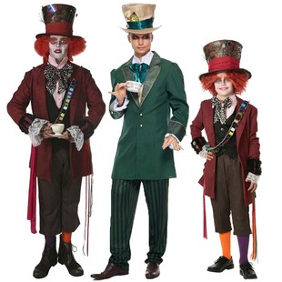 万圣节爱丽丝梦游仙境舞台剧高帽小丑疯帽子制帽匠师角色扮演服装