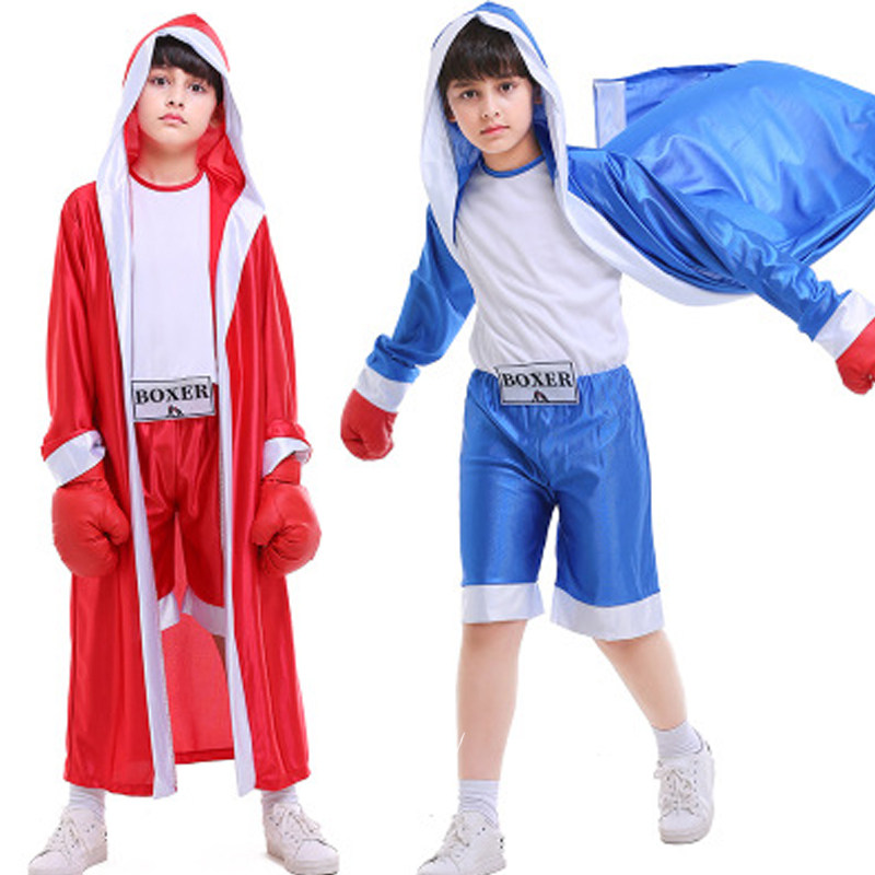 儿童拳击手cos万圣节圣诞节服装小学生幼儿运动会表演服摔跤 搏击图片