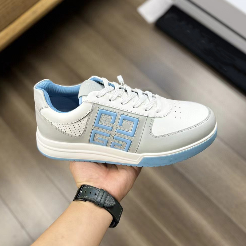 2024新款休闲鞋真皮拼色男士运动鞋低帮小白鞋厚底板鞋潮牌男鞋G