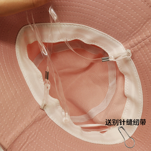 防风绳帽子专用长带子渔夫帽透明带子遮阳帽系带防掉神器挂绳帽带