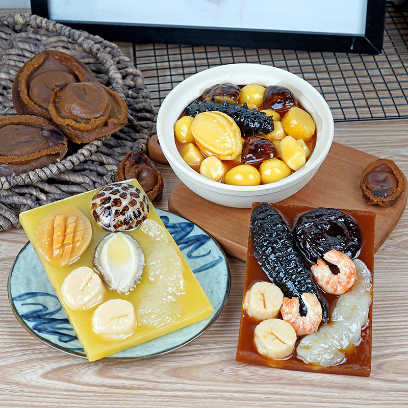 定制仿真佛跳墙模型假小米海参装饰品海鲜菜品食品模型样品道玩具