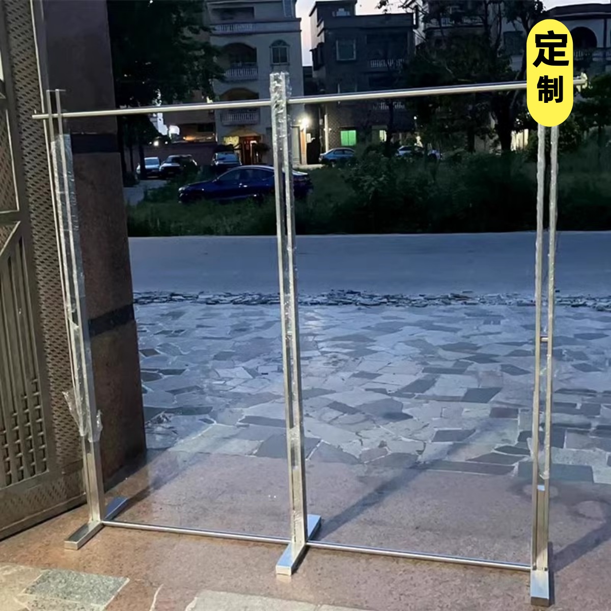 服装店落地架不锈钢展示架上墙