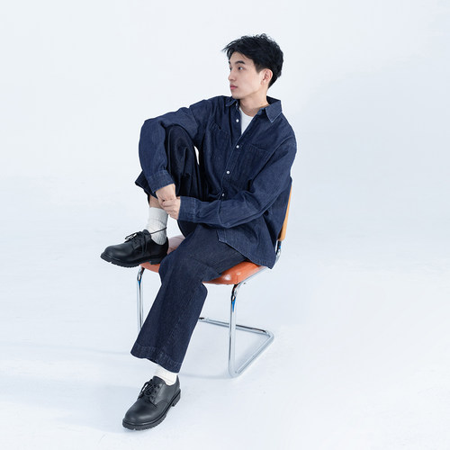 MENTMATE牛仔衬衫极简日系杂志