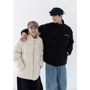 日系简约纯色情侣潮男棉衣外套 重磅羽绒棉手塞棉 蒙马特先生 冬季
