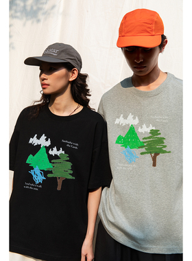 Mentmate 25SS 夏日小众风景涂鸦印花T恤 男女情侣童趣风短袖tee