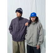 Mentmate 25AW 基础灰色百搭户外立领防风夹克男微皱纯色风衣外套