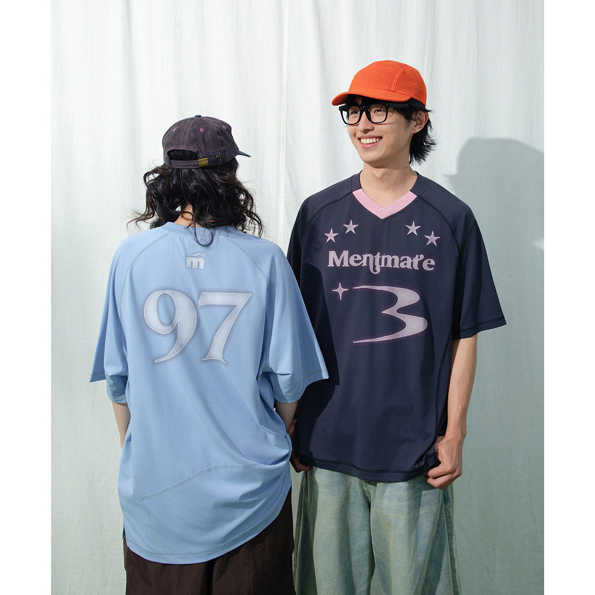 Mentmate 26SS 美式复古运动风网眼透气T恤男女情侣宽松BF短袖tee