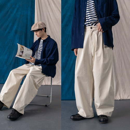 bf蒙马特先生褶皱四季休闲长裤