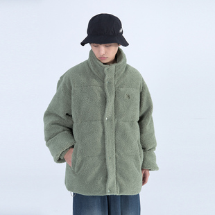 Mentmate 保暖休闲棉服夹克大衣 秋冬简约百搭羊羔绒棉衣外套潮男