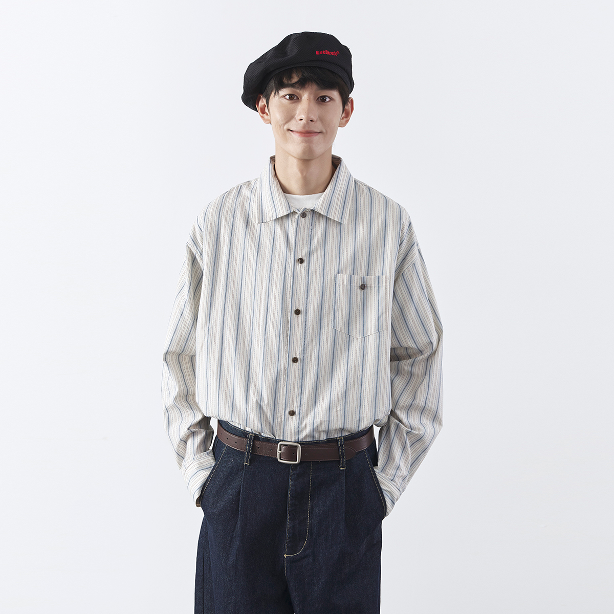 老钱风麦田绅士长袖衬衫
