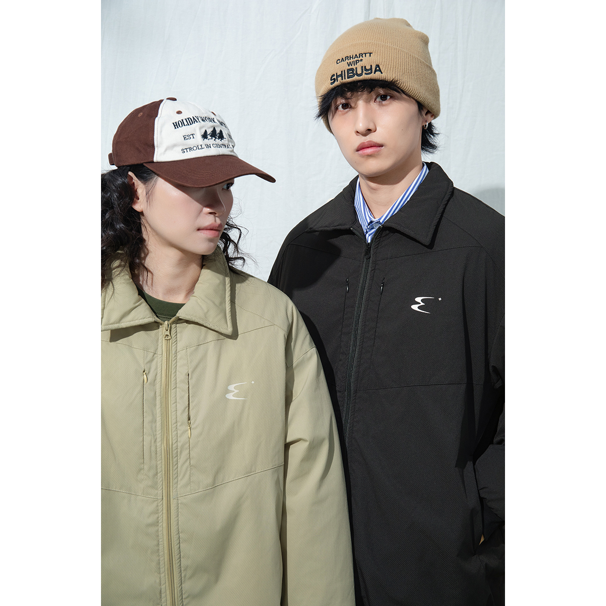 拼接立体剪裁基础款极简棉服加厚