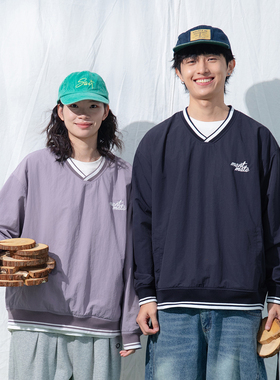 Mentmate 25AW 日系户外运动风V领套头风衣 秋冬BF风街头卫衣夹克