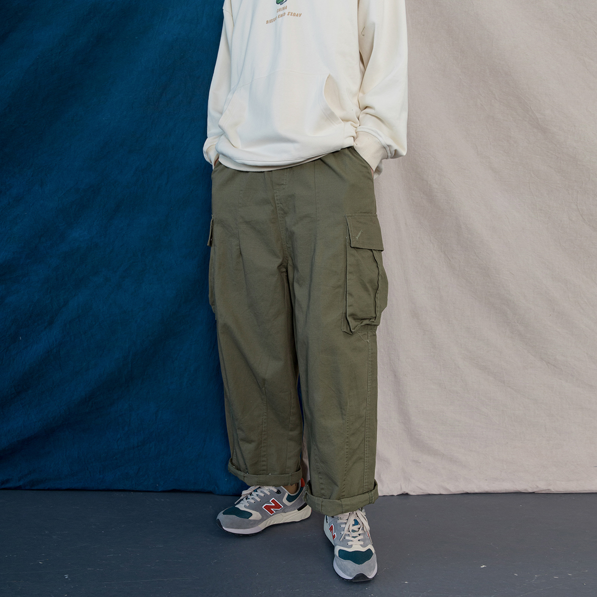 蒙马特先生街头机能风口袋休闲裤