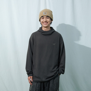 软糯休闲宽松连帽内搭长袖 秋冬绒感针织打底衫 T恤 25AW Mentmate