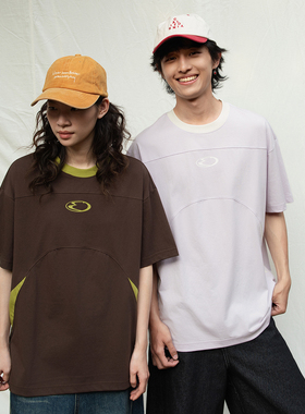 Mentmate 25SS 夏日凉感针织撞色运动风圆领短袖 男女情侣款T恤衫