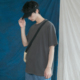 纯色基础款 夏简约打底tee 韩版 百搭T恤衫 潮人男女宽松加厚纯棉短袖
