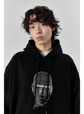 Mentmate Hate art 痛恨艺术 秋冬复古街头宽松落肩连帽卫衣BF男