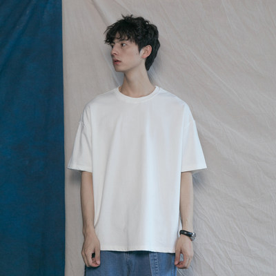 韩版纯色基础款百搭t简约短袖