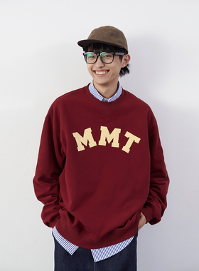 Mentmate 街头MMT日系通勤cityboy基础款LOGO印花圆领卫衣男秋冬