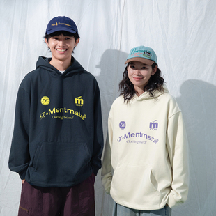 学院风logo印花连帽卫衣男女休闲宽松帽衫 秋冬个性 25AW Mentmate