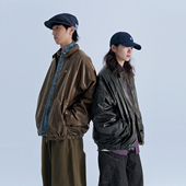 Mentmate 秋冬复古加绒皮衣夹克 男女情侣BF防风保暖棉衣外套皮衣