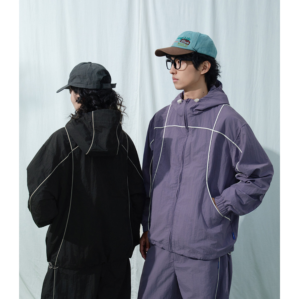 Mentmate 25AW 户外机能风明线撞色连帽外套风衣套装夹克男女秋冬,男装,夹克,淘宝优惠券,粉丝福利购,淘宝优惠卷