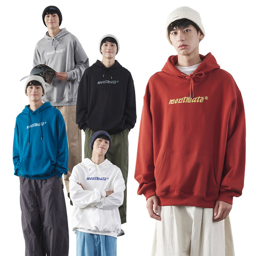 MENTMATE秋冬赭石连帽卫衣