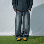 25AW 秋冬基础款 百搭纯色水洗牛仔裤 Mentmate 男茧型拼接休闲长裤