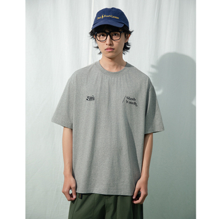 灰白圆领T恤衫 基本款 男 简约英文logo短袖 Mentmate tee夏季 26SS