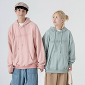 秋冬薄绒宽松BF连帽衫 蒙马特Mentmate 极简小众浮雕LOGO卫衣男女