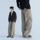 宽松百搭休闲长裤 男 秋冬小众复古灰金纯色高级感牛仔裤 Mentmate