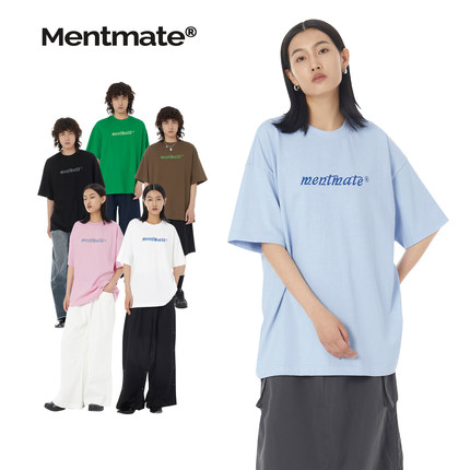 Mentmate 22SS 300克重磅升级品牌纯棉logoT恤男女多色圆领短袖夏