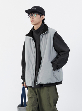 Mentmate 户外机能休闲防泼水日系cityboy加绒棉服马甲背心男秋冬